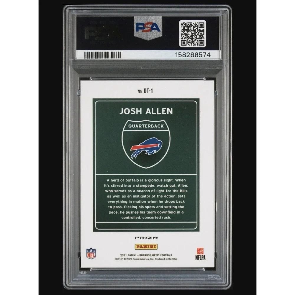 2021 Panini Donruss Optic Downtown Josh Allen PSA 10 Gem SSP